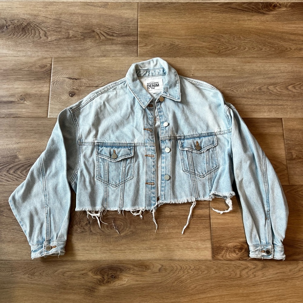 Zara Denim Cropped Jacket